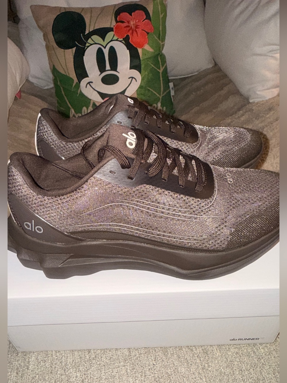 Alo Runner Lightweight Athletic Sneakers - Brown